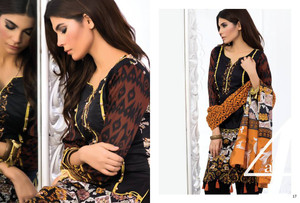 Al Zohaib Sunshine Bloom Cotton Silk Design 4A