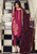 Majestic Horizon 3 Piece Silk Velvet Dupatta Collection - 05-MAROON