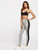 Fifth Avenue MZ Heather Grey Contrast Panel Leggings