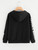 Fifth Avenue Trouble Maker Sleeve Print Hoodie - Black