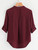 Fifth Avenue Women's Dip Hem Roll Up Sleeve Top - Maroon