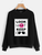 Fifth Avenue Look Hot Keep Cool Printed Sweatshirt - Black