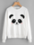 Fifth Avenue Panda Smile Printed Sweatshirt - White