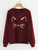 Fifth Avenue Happy Cat Printed Sweatshirt - Maroon