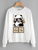 Fifth Avenue Cute Panda Printed Sweatshirt - White