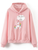 Fifth Avenue Don't Believe In Humans Print Hoodie - Pink