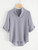 Fifth Avenue Women's Dip Hem Roll Up Sleeve Top - Grey