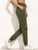 Women's Slit Knee Fleece Jogger Pants by Fifth Avenue - Khaki Green