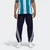 Fifth Avenue Men's Dri-Fit Wrap Tri Stripe Track Pants - Navy Blue and White