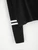 Fifth Avenue Women's ZYRE Full Sleeve Slit Neck Sleeve Striped T-Shirt - Black