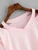 Fifth Avenue Women's ZYRE Full Sleeve Slit Neck Sleeve Striped T-Shirt - Pink