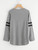 Fifth Avenue Women's NAZA Full Sleeve Striped T-Shirt - Grey