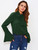 Fifth Avenue Women's JEVA Bow Tie Neck Top - Green