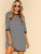 Fifth Avenue Women's Gingham Rib Trim Dress - Black and White