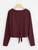Fifth Avenue Women's MOJJ Bottom Knot Pearl Beaded Full Sleeve T-Shirt - Maroon