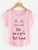 Fifth Avenue Women's Cat Best Friend Diamond Printed T-Shirt - Pink