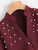 Fifth Avenue NENZ Chambray Pearl Beaded Top - Maroon