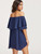 Fifth Avenue Women's NIZM Chiffon Off Shoulder Top - Blue