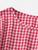 Fifth Avenue Women's Lantern Sleeve Self Tie Gingham Top - Red and White 