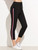 Women's NELLY Striped CROP Track Pants by Fifth Avenue - Black