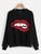 Fifth Avenue Teethy Lips Printed Sweatshirt - Black