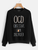 Fifth Avenue OCD Chai Printed Sweatshirt - Black