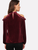Fifth Avenue Women's VVA1 Velvet Cold Shoulder Blouse - Maroon