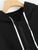 Fifth Avenue LNA371 Sleeve Rainbow Striped Zip Hoodie - Black