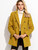Fifth Avenue Women's RAPT19 Double Breasted Fleece Coat - Mustard