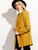 Fifth Avenue Women's RAPT19 Double Breasted Fleece Coat - Mustard