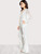 Fifth Avenue Women's JMS16 Pearl Beaded Jumpsuit - White