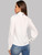 Fifth Avenue Women's UVA167 Button Up Ruffle Neck Blouse - White