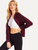 Fifth Avenue LNA1040 Women's Sleeve Striped Tape Bomber Jacket - Maroon