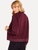 Fifth Avenue LNA1040 Women's Sleeve Striped Tape Bomber Jacket - Maroon
