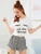 Fifth Avenue Women's NSS39 Let Me Sleep Print Tshirt and Striped Shorts Cotton Set - White