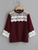 Fifth Avenue Dot Mesh and Lace Blouse UVA1166 - Maroon and White