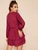 Fifth Avenue Women's UVA1217 Overlap Wrap Dress Tunic - Maroon