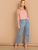 Fifth Avenue Women's UVA4 Mesh Panel Blouse - Pink