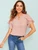 Fifth Avenue Women's UVA1281 Flutter Sleeve Blouse - Pink