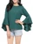 Fifth Avenue Women's UVA1311 Bell Sleeve Blouse - Green