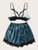 Fifth Avenue Women's NSS93 Lace Trim Bralette and Shorts Satin Set - Blue