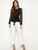 Fifth Avenue Women's UVA1343 Mesh Sleeve Blouse - Black
