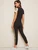 Fifth Avenue Women's TPS306 Color Block Metallic Panel Top and Track Pants 2 Piece Co-Ord Sets - Black and Gold