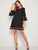 Fifth Avenue Women's UVA1346 Mesh Panel Dress Tunic - Black