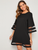 Fifth Avenue Women's UVA1346 Mesh Panel Dress Tunic - Black