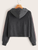Fifth Avenue Fleece Sleeve Nelly Striped Hoodie LNA2012 - Charcoal