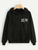 Fifth Avenue Cute But Psycho Pocket Print Zip Hoodie - Black