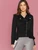 Fifth Avenue Fleece Peplum Moto Jacket LNA2030 - Black