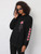 Fifth Avenue DIFT23 Hope Believe Floral Sleeve Print Hoodie - Black