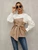 Fifth Avenue Womens Colorblock Stitched Western Top - FAWWT4